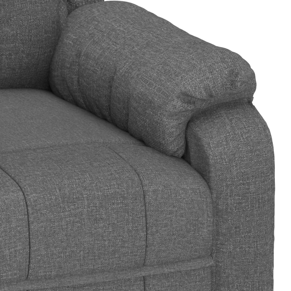 Fauteuil de massage Gris foncé Tissu