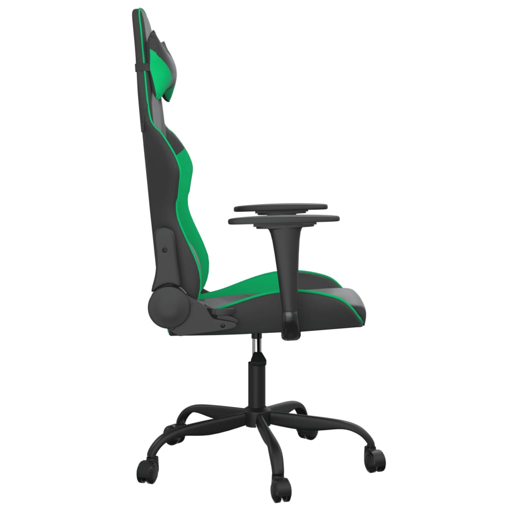 Chaise de jeu de massage Noir et vert Similicuir - XIOS