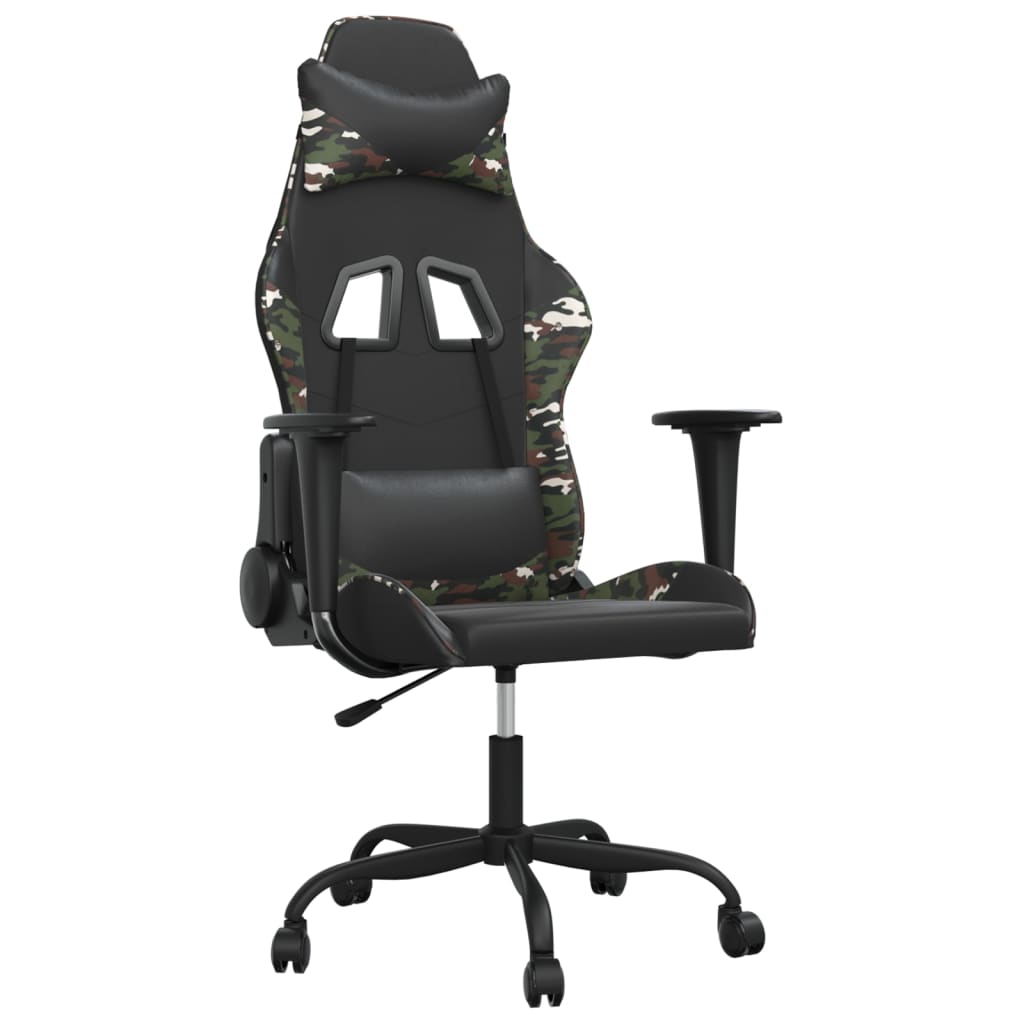 Chaise de jeu de massage Noir et camouflage Similicuir - XIOS