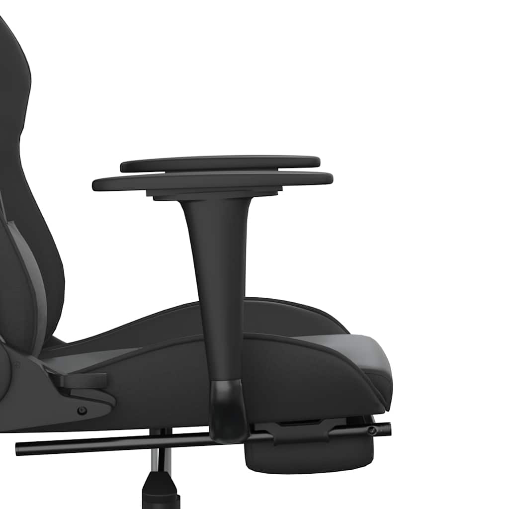 Chaise de jeu de massage avec repose-pied Noir Similicuir - XIOS