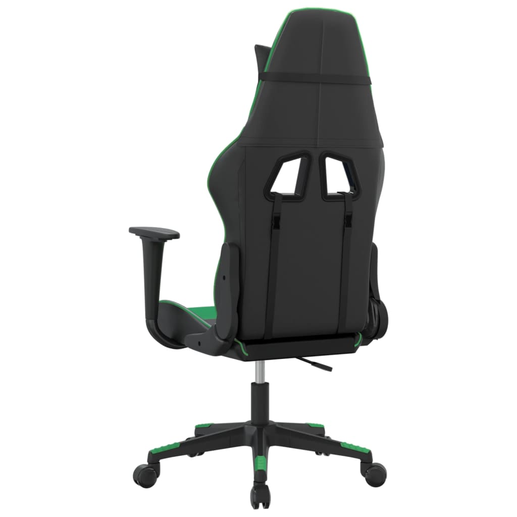 Chaise de jeu de massage Noir et vert Similicuir - XIOS