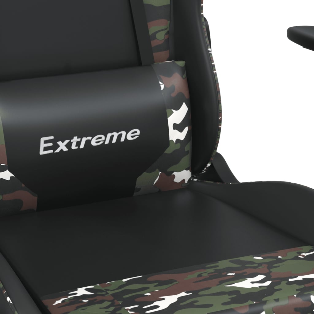 Chaise de jeu de massage Noir et camouflage Similicuir - XIOS