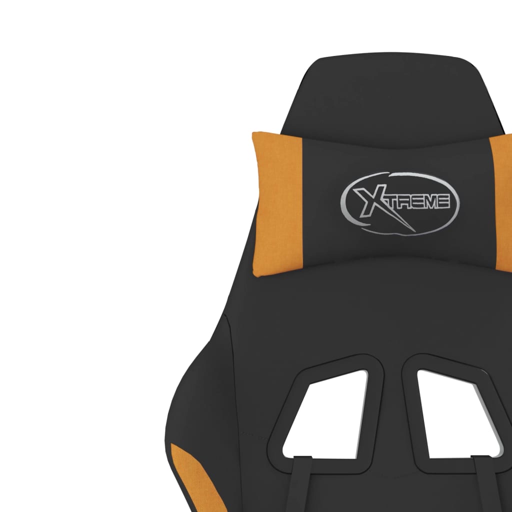 Chaise de jeu de massage Noir et orange Tissu - XIOS