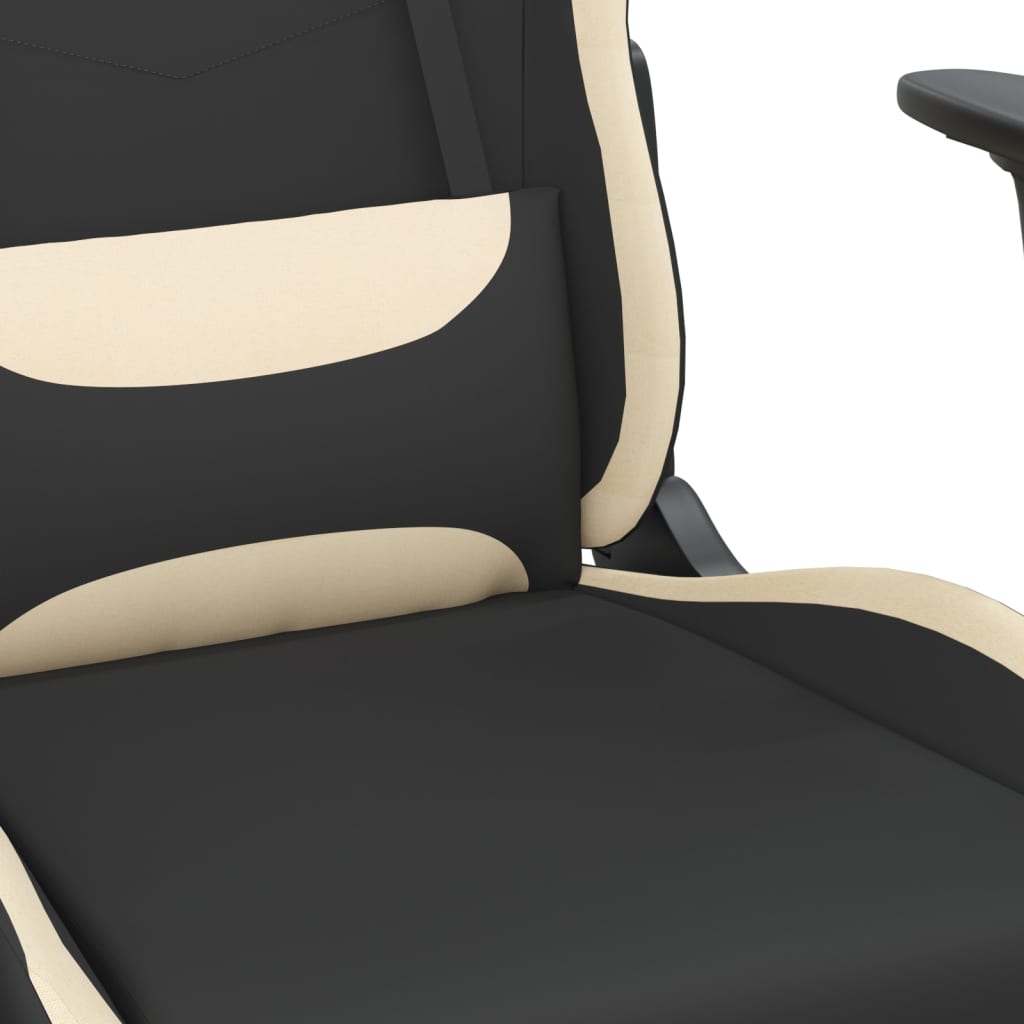 Chaise de jeu de massage Noir et crème Tissu - XIOS