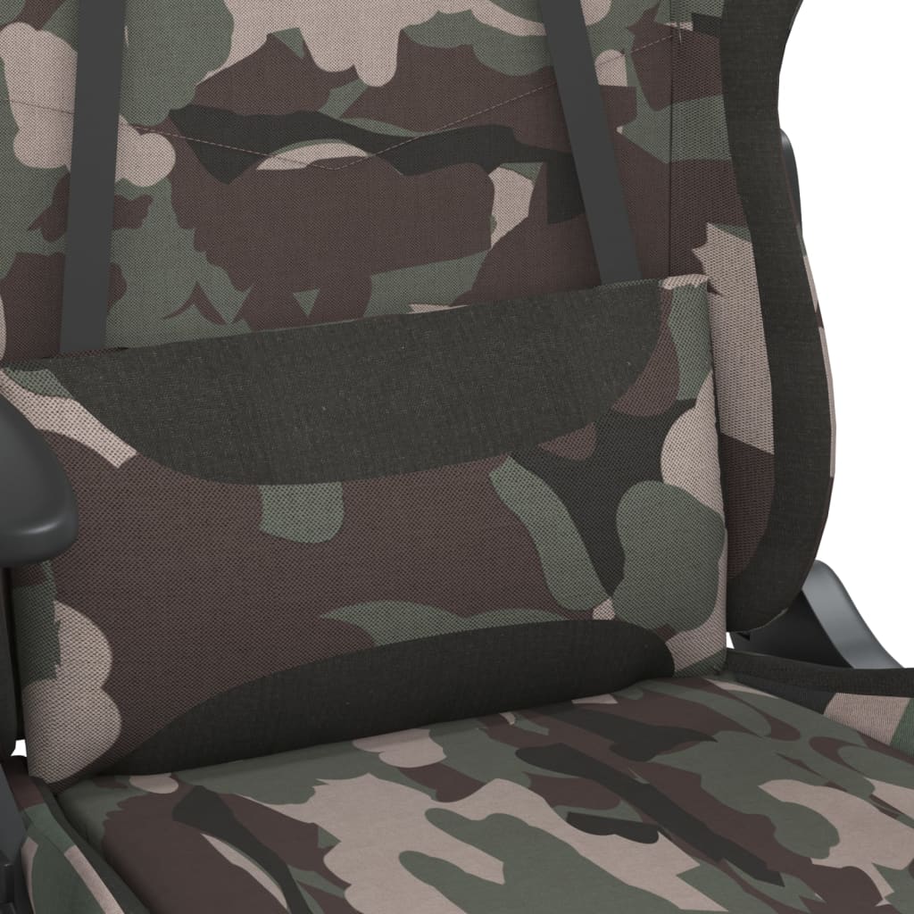 Chaise de jeu de massage repose-pied Noir et camouflage Tissu - XIOS