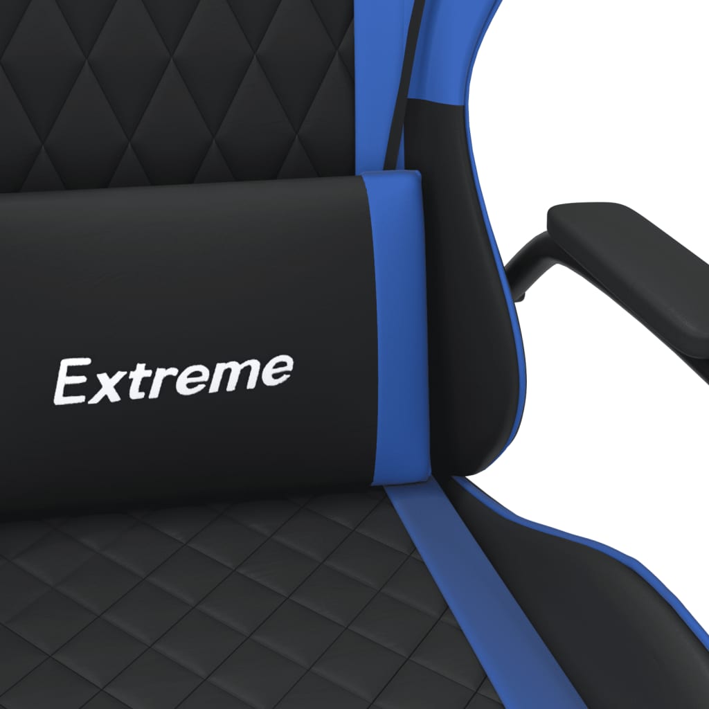 Chaise de jeu de massage Noir et bleu Similicuir - XIOS