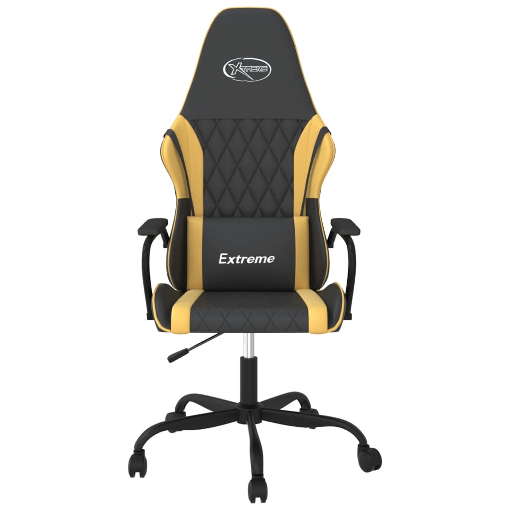 Chaise de jeu de massage Noir et doré Similicuir - XIOS