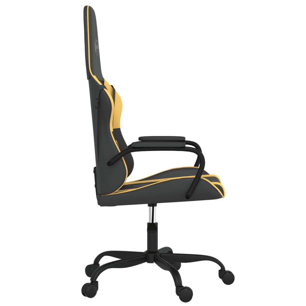Chaise de jeu de massage Noir et doré Similicuir - XIOS