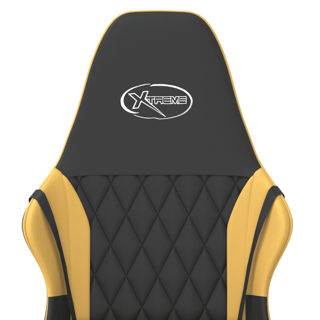 Chaise de jeu de massage Noir et doré Similicuir - XIOS