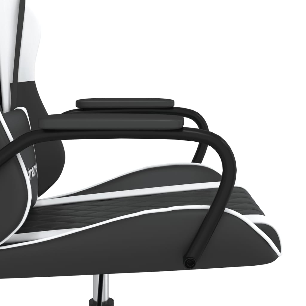 Chaise de jeu de massage Noir et blanc Similicuir - XIOS
