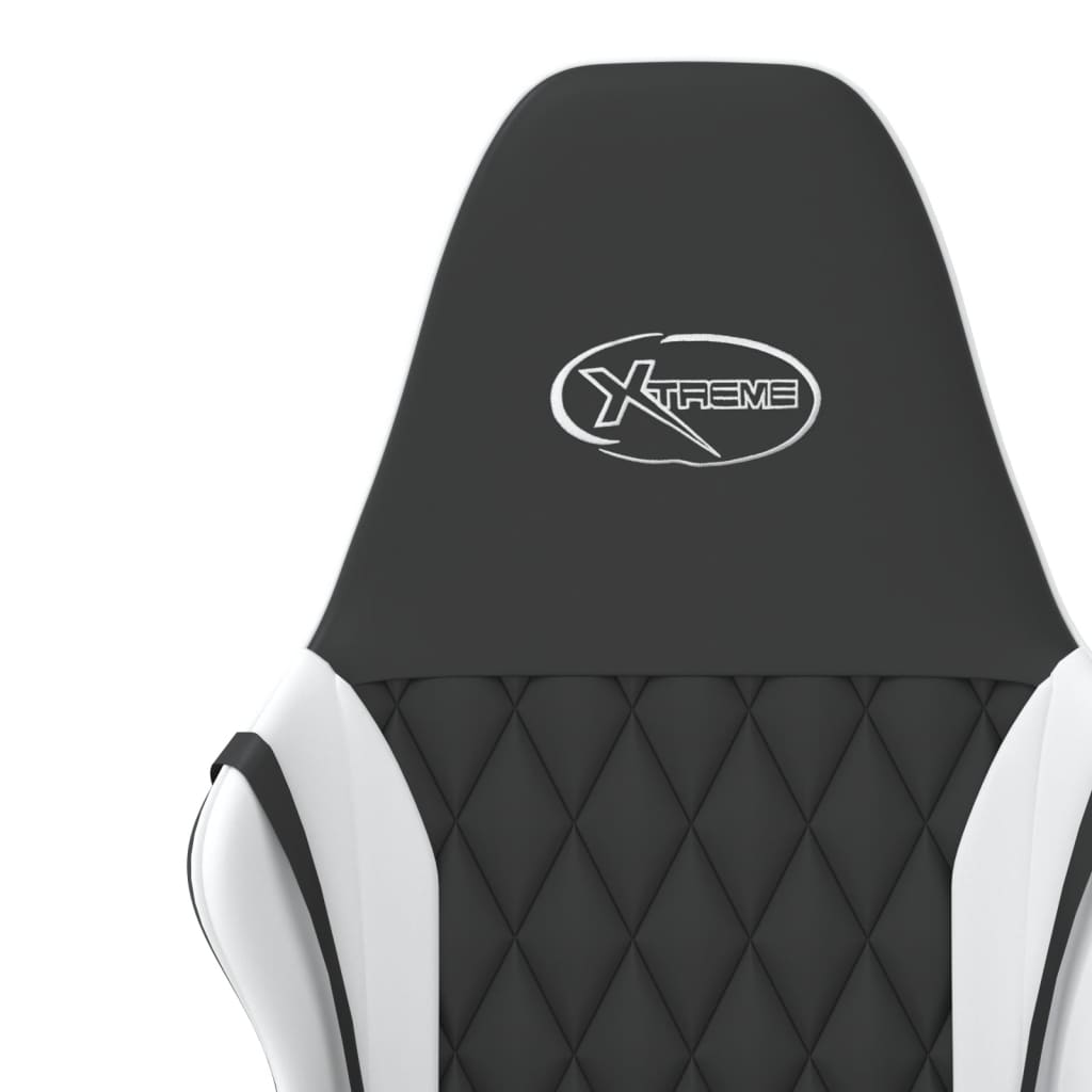 Chaise de jeu de massage Noir et blanc Similicuir - XIOS