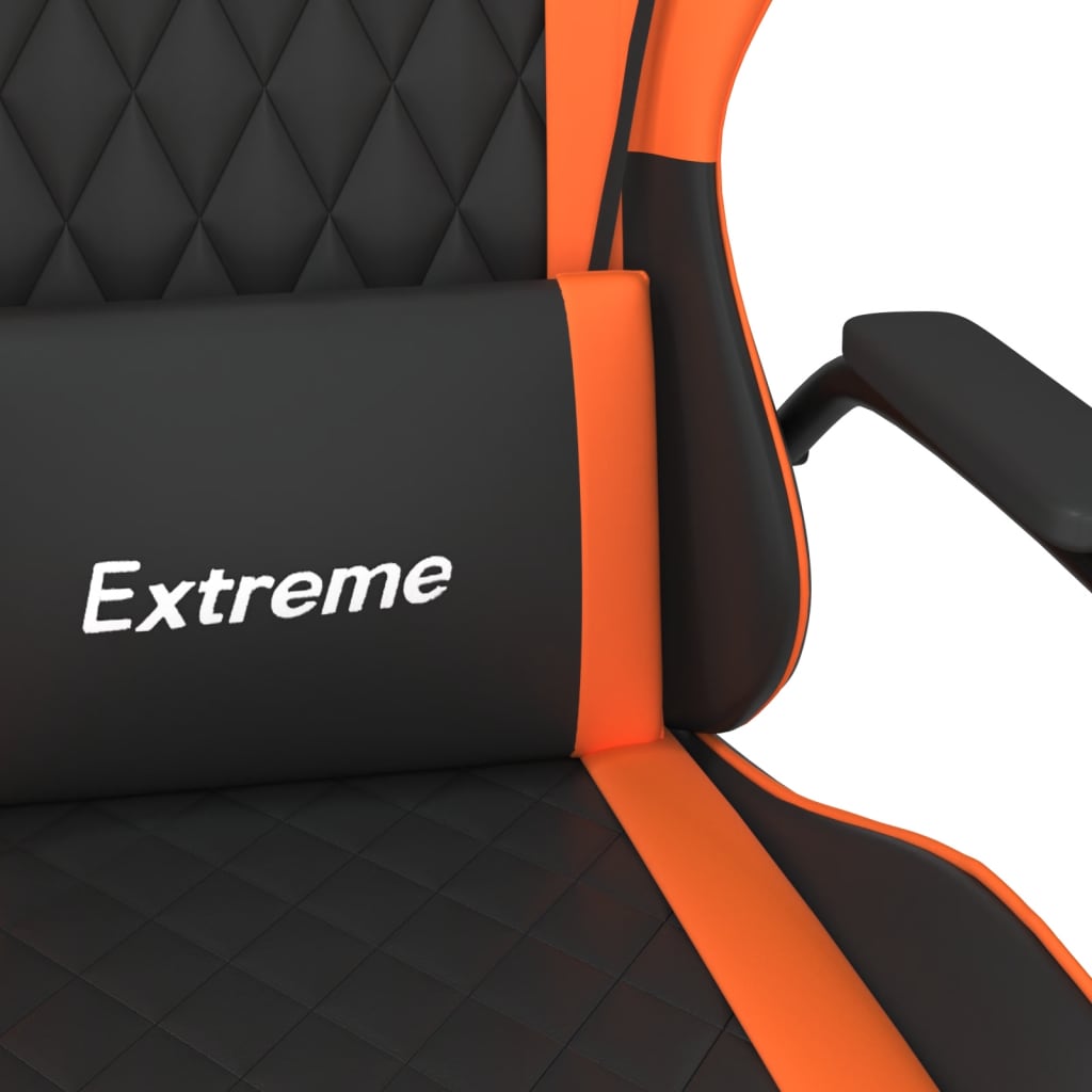 Chaise de jeu de massage Noir et orange Similicuir - XIOS