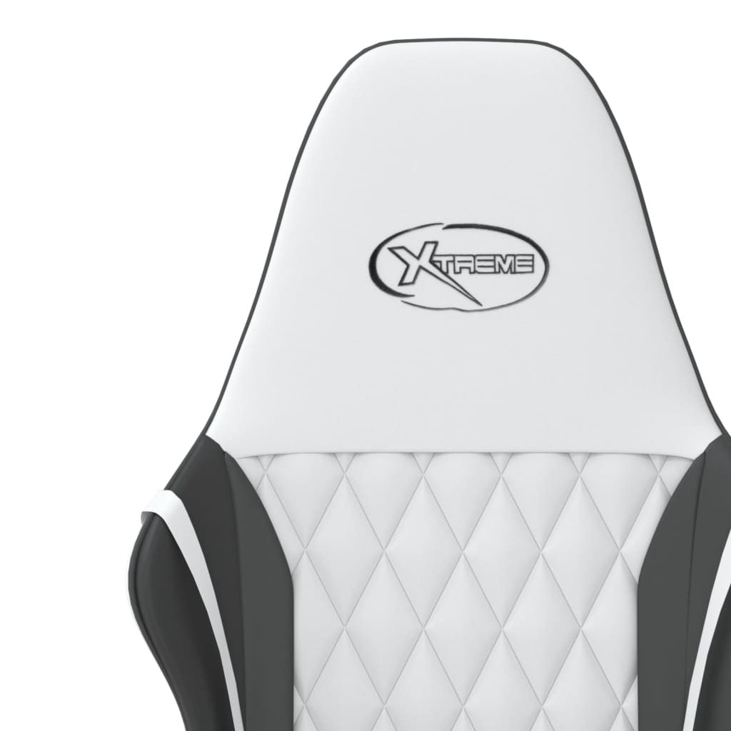 Chaise de jeu de massage Blanc et noir Similicuir - XIOS