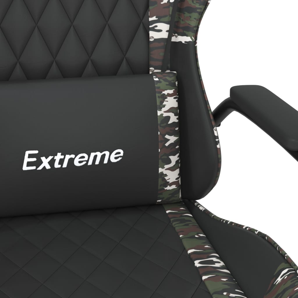 Chaise de jeu de massage Noir et camouflage Similicuir - XIOS