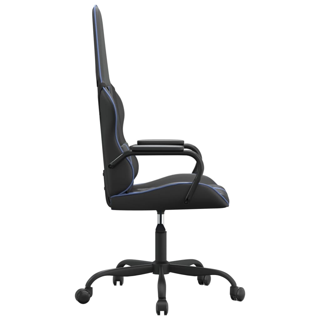 Chaise de jeu de massage bleu et noir similicuir - XIOS