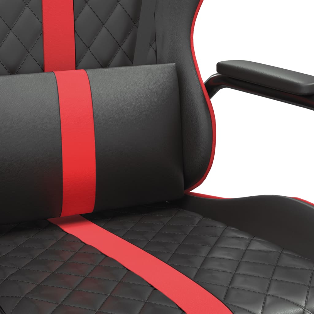 Chaise de jeu de massage rouge et noir similicuir - XIOS