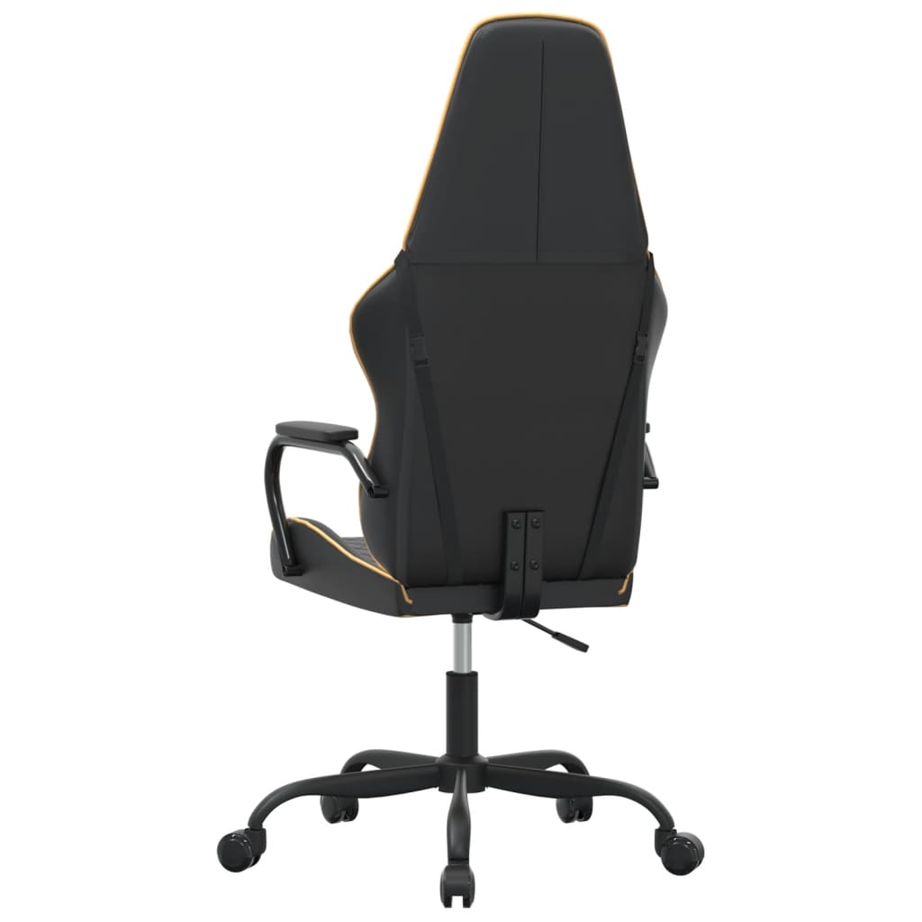 Chaise de jeu de massage doré et noir similicuir - XIOS