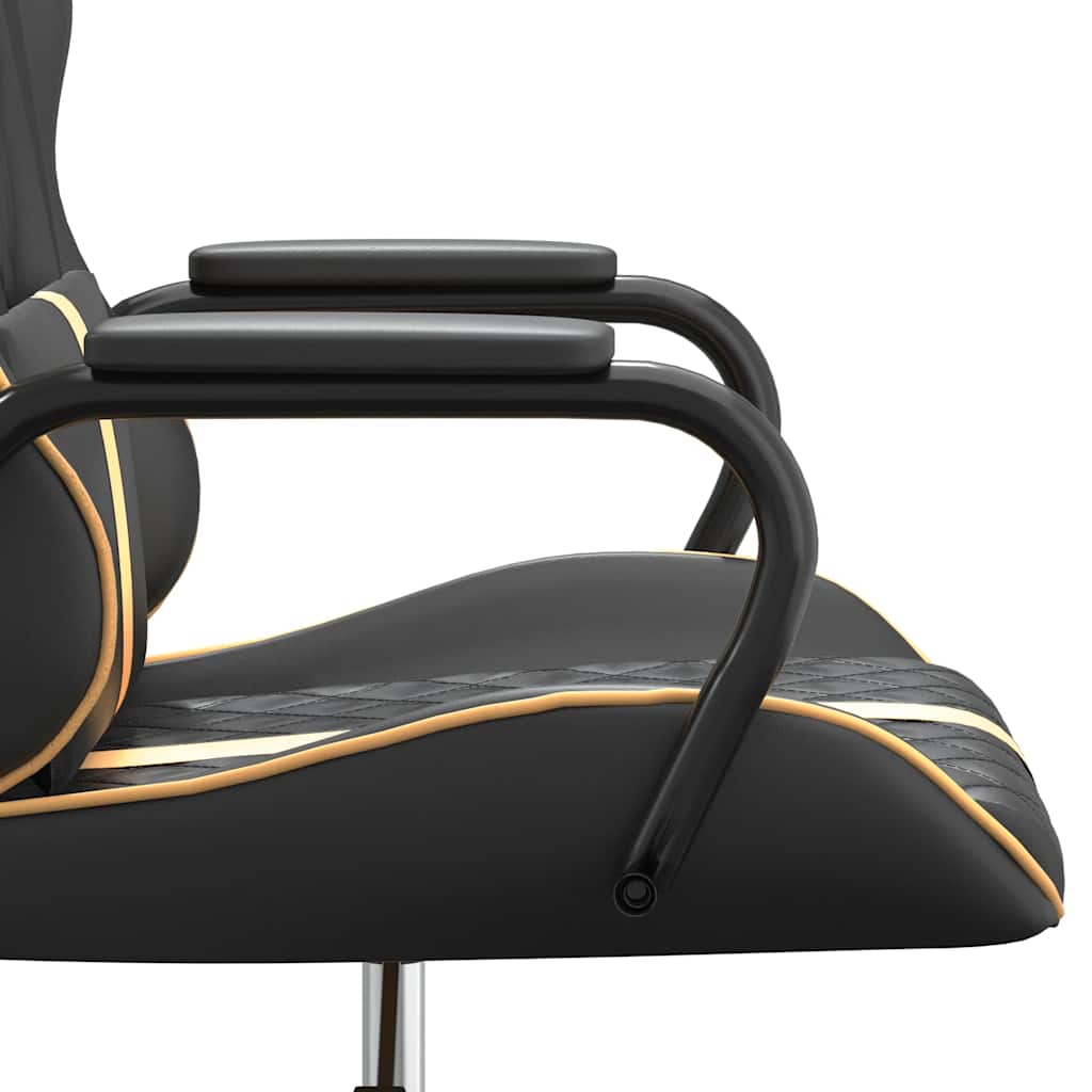 Chaise de jeu de massage doré et noir similicuir - XIOS