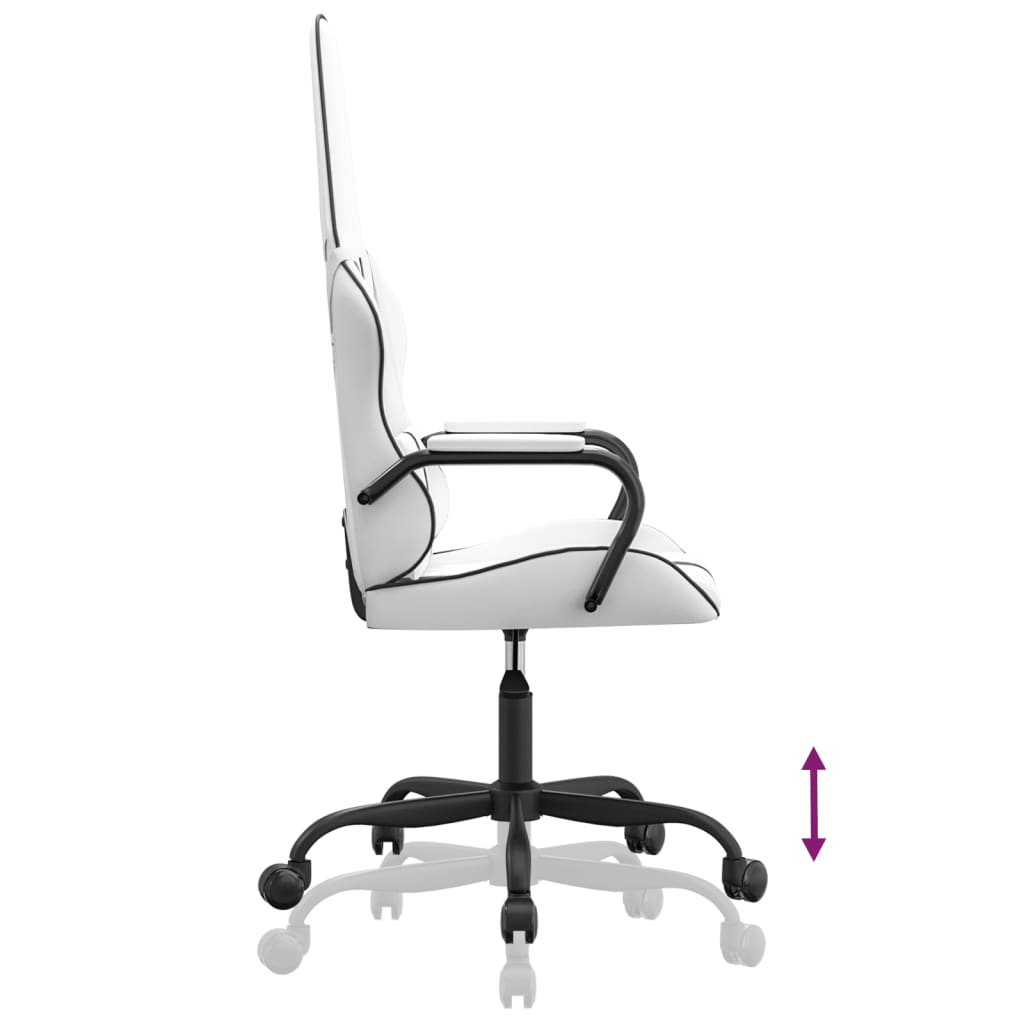 Chaise de jeu de massage Noir et blanc Similicuir - XIOS