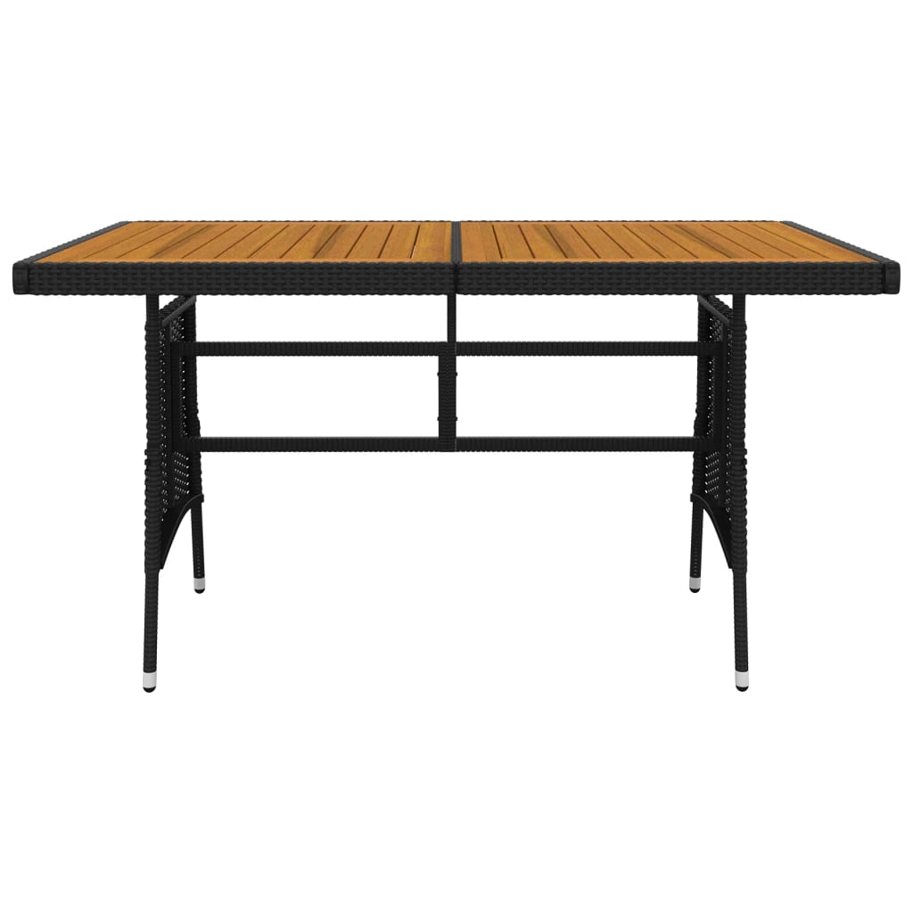 Mobilier à dîner d'extérieur 5 pcs Résine tressée Noir