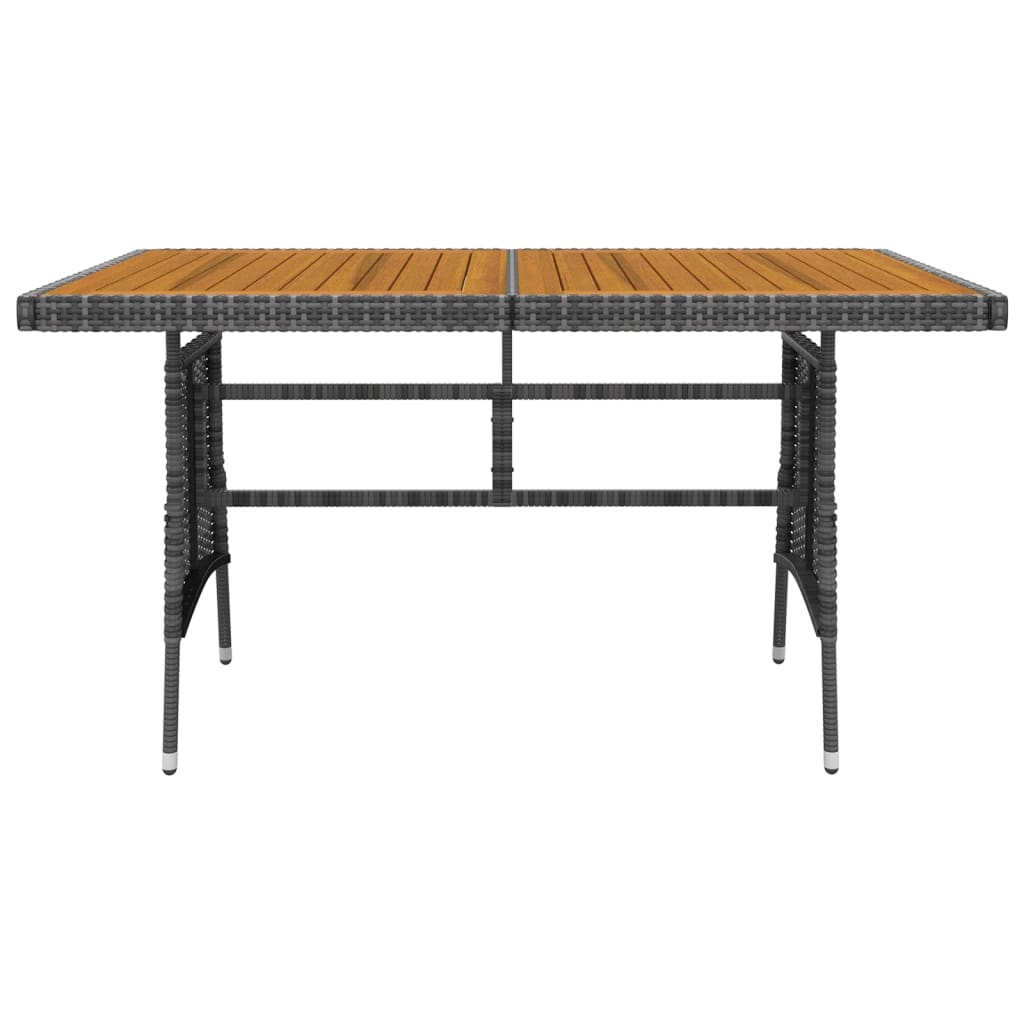 Mobilier à dîner d'extérieur 7 pcs Résine tressée Gris
