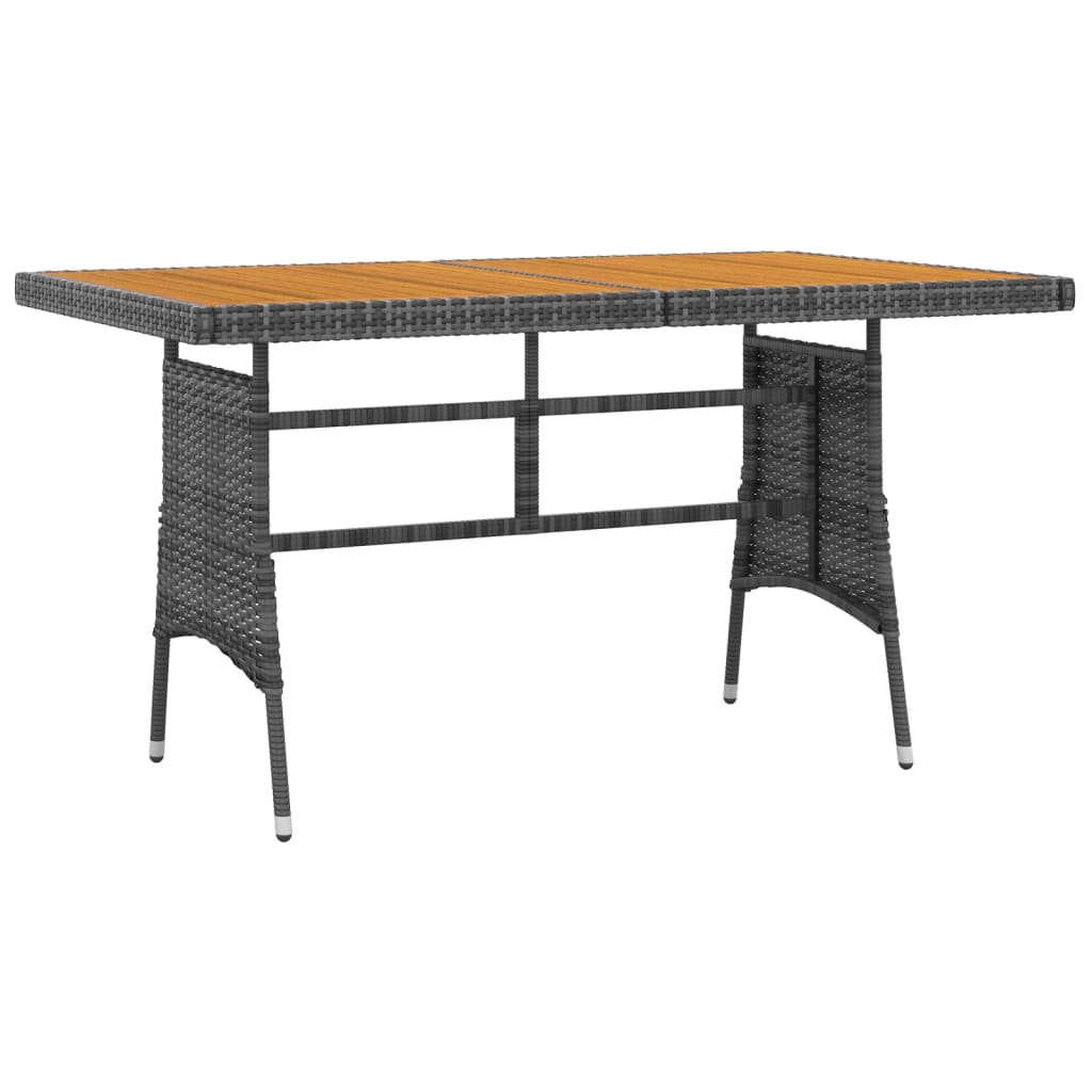 Ensemble à manger d'extérieur 5 pcs Résine tressée Gris