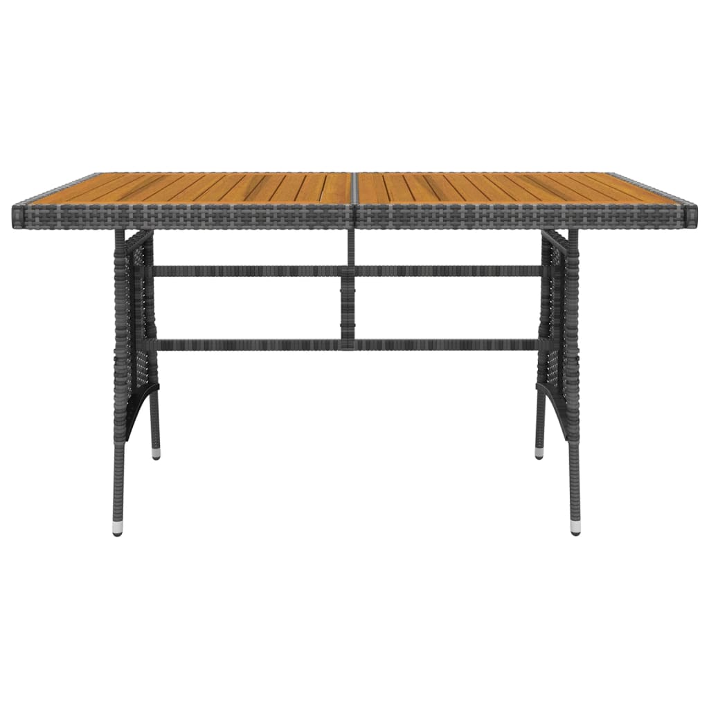 Ensemble à manger d'extérieur 7 pcs Résine tressée Gris