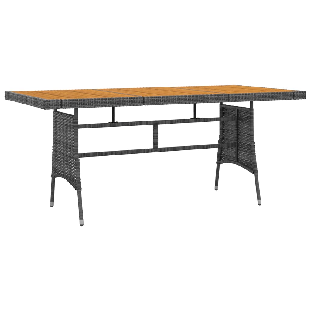 Ensemble à manger d'extérieur 7 pcs Résine tressée Gris