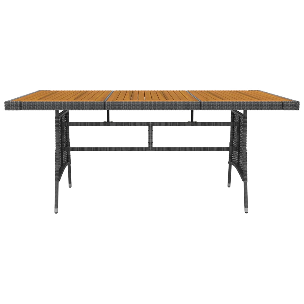 Ensemble à manger d'extérieur 9 pcs Résine tressée Gris