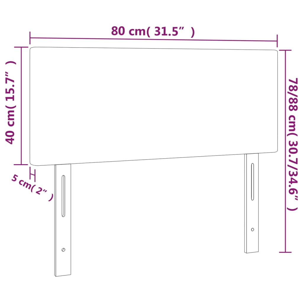 Tête de lit Marron Foncé 80x5x78/88 cm Tissu - XIOS