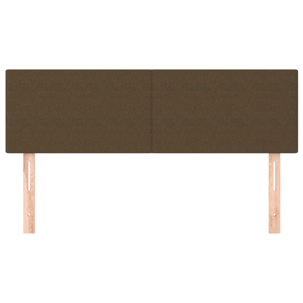 Têtes de lit 2 pcs Marron foncé 72x5x78/88 cm Tissu - XIOS