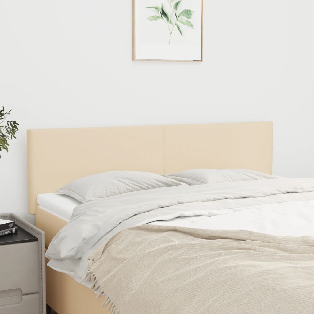 Têtes de lit 2 pcs Crème 72x5x78/88 cm Tissu - XIOS