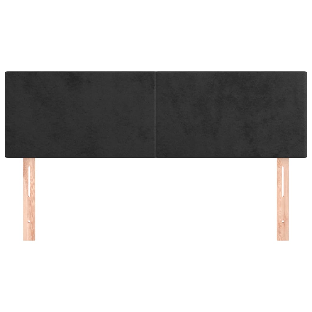 Têtes de lit 2 pcs Noir 72x5x78/88 cm Velours - XIOS