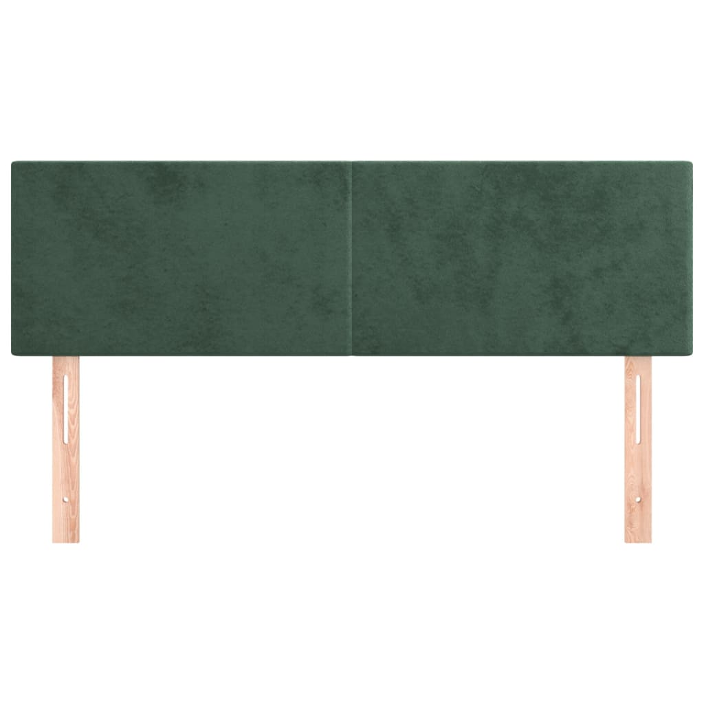 Têtes de lit 2 pcs Vert foncé 72x5x78/88 cm Velours - XIOS