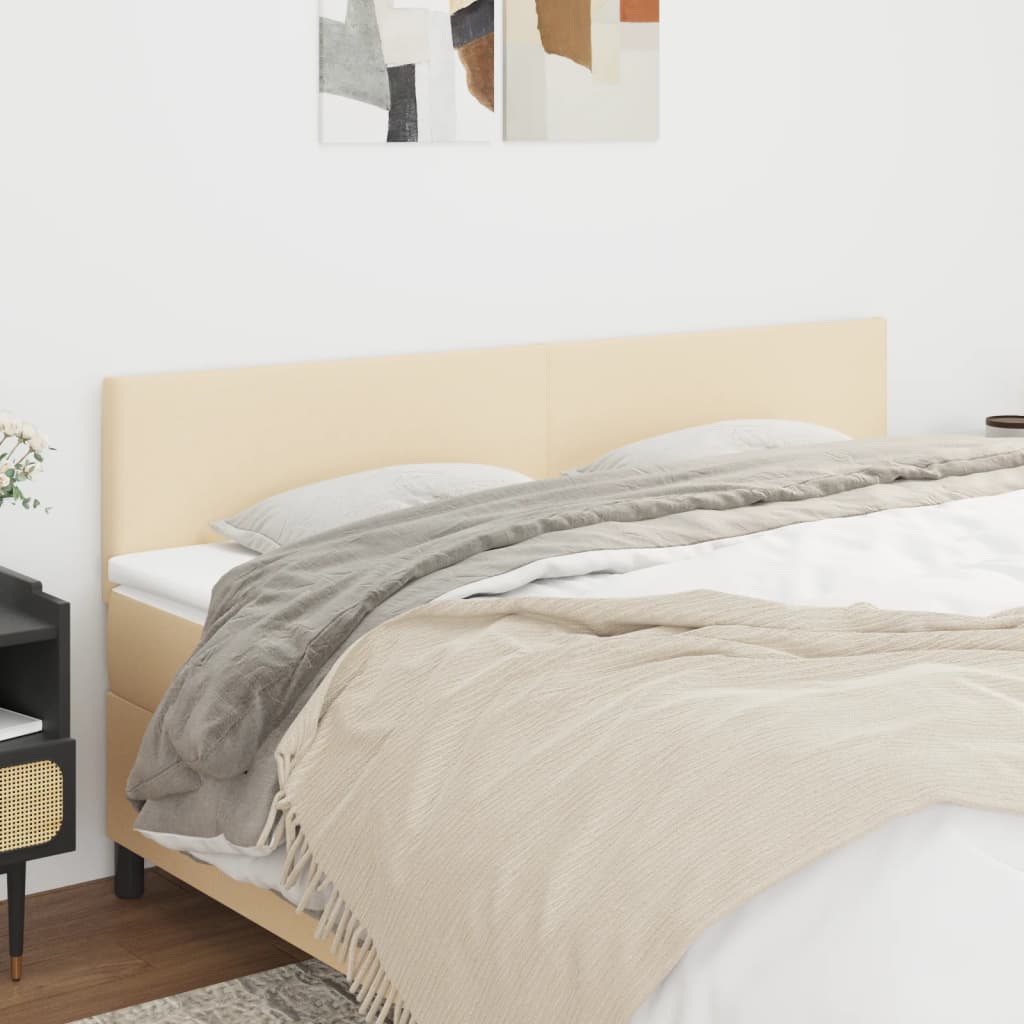 Têtes de lit Crème 160x5x78/88 cm Tissu