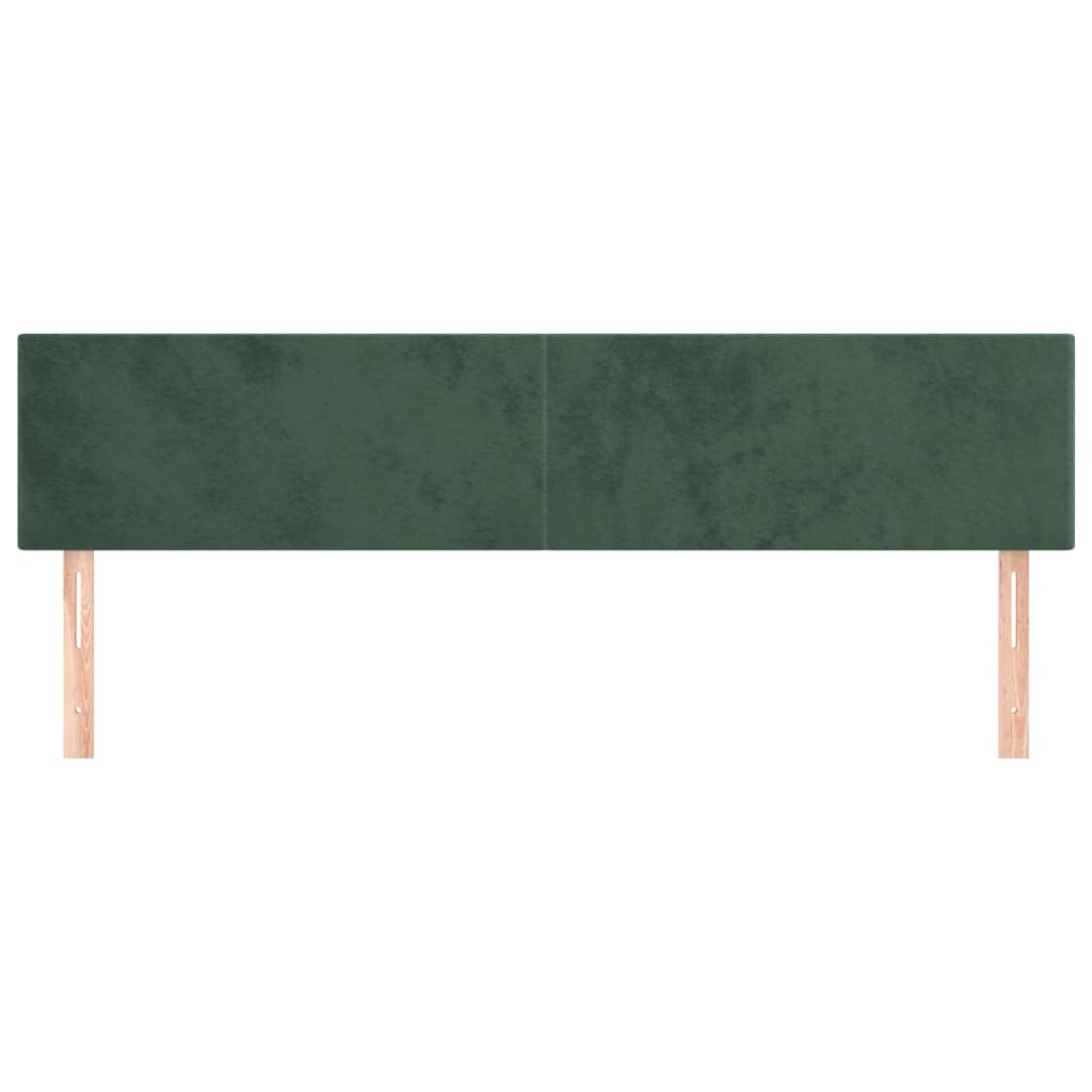 Têtes de lit 2 pcs Vert foncé 80x5x78/88 cm Velours - XIOS