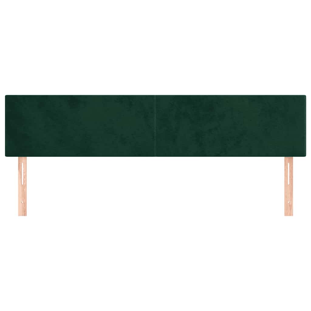 Têtes de lit 2 pcs Vert foncé 90x5x78/88 cm Velours - XIOS