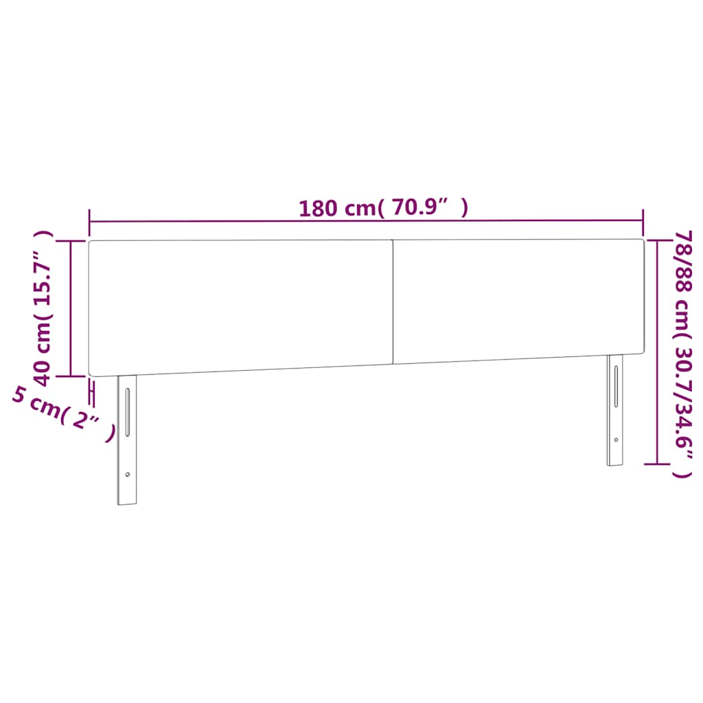 Têtes de lit 2 pcs Vert foncé 90x5x78/88 cm Velours - XIOS