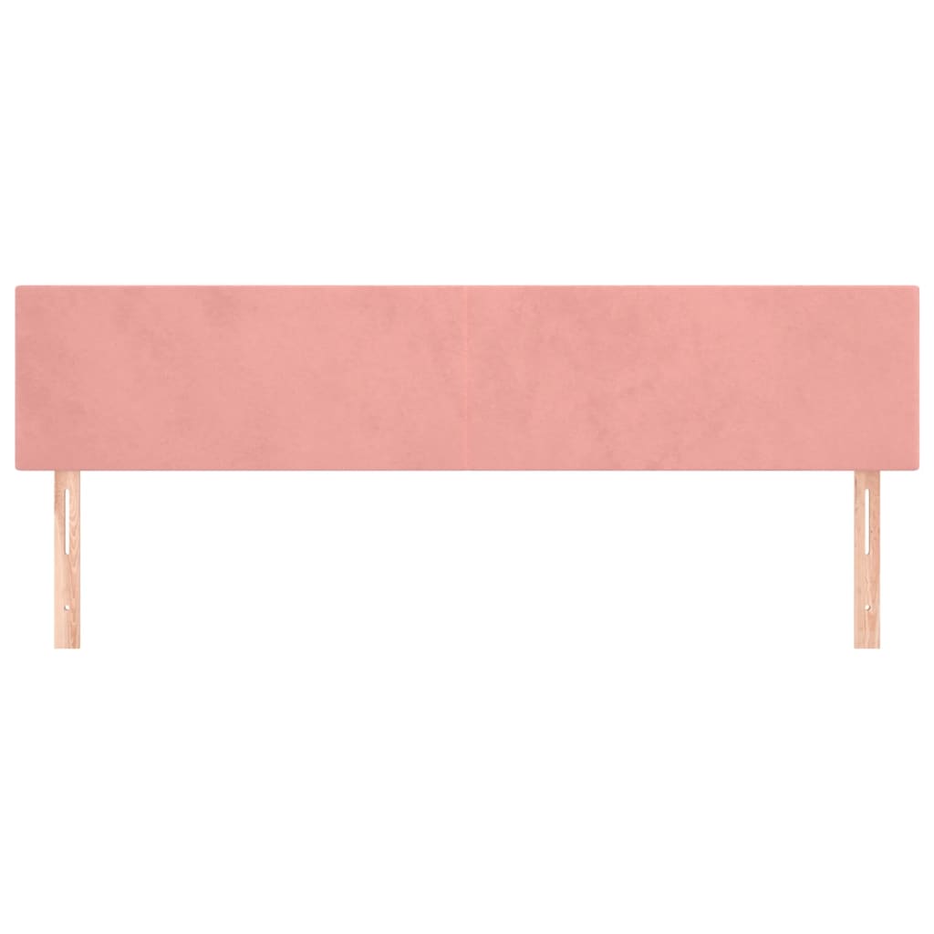 Têtes de lit 2 pcs Rose 90x5x78/88 cm Velours - XIOS