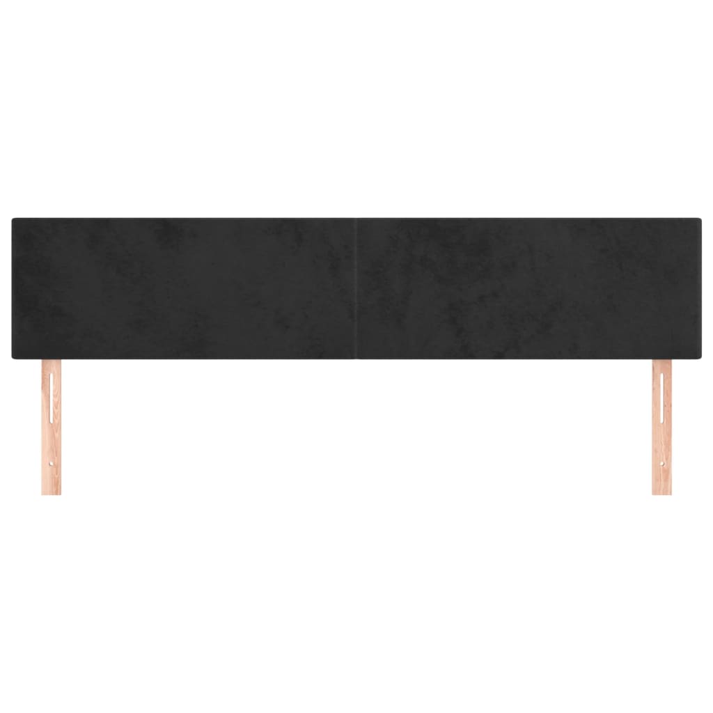Têtes de lit 2 pcs Noir 100x5x78/88 cm Velours - XIOS
