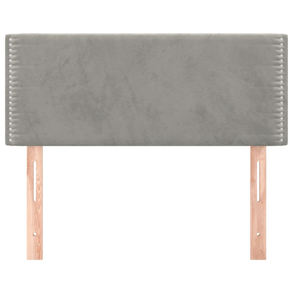 Tête de lit Gris clair 80x5x78/88 cm Velours - XIOS