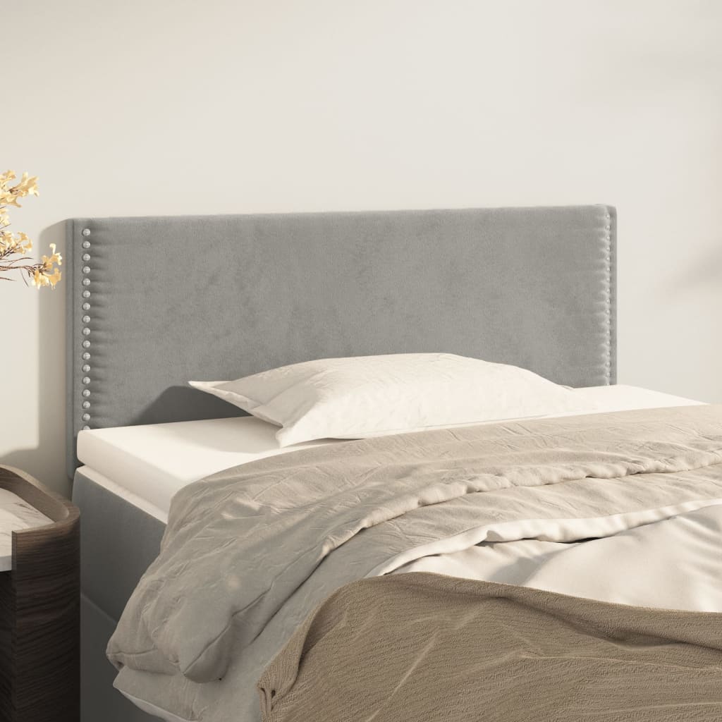Tête de lit Gris clair 80x5x78/88 cm Velours - XIOS