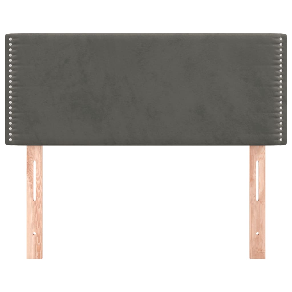 Tête de lit Gris foncé 80x5x78/88 cm Velours - XIOS