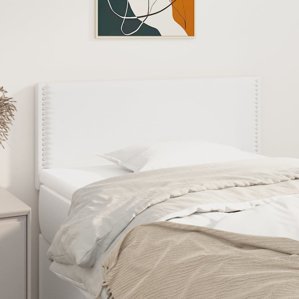 Tête de lit Blanc 100x5x78/88 cm Similicuir - XIOS