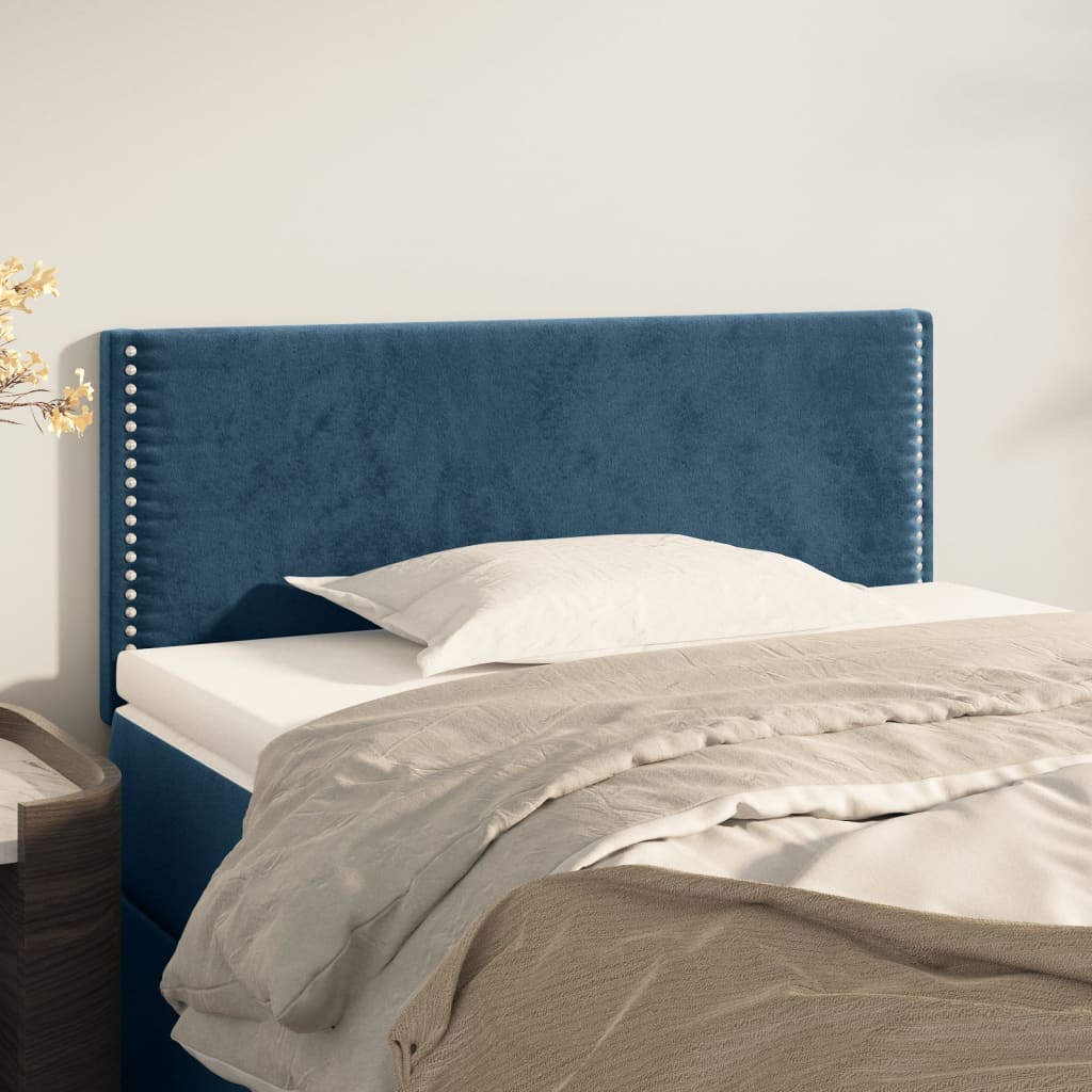 Tête de lit Bleu foncé 100x5x78/88 cm Velours - XIOS