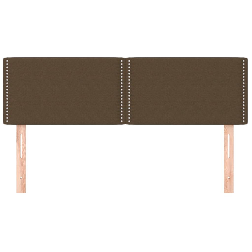 Têtes de lit 2 pcs Marron foncé 72x5x78/88 cm Tissu - XIOS