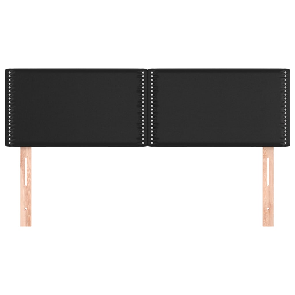 Têtes de lit 2 pcs Noir 72x5x78/88 cm Similicuir - XIOS