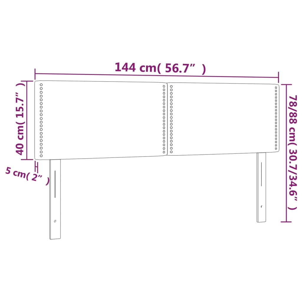 Têtes de lit 2 pcs Gris 72x5x78/88 cm Similicuir - XIOS