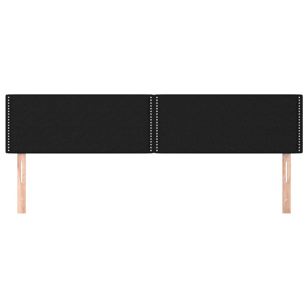 Têtes de lit 2 pcs Noir 80x5x78/88 cm Tissu - XIOS