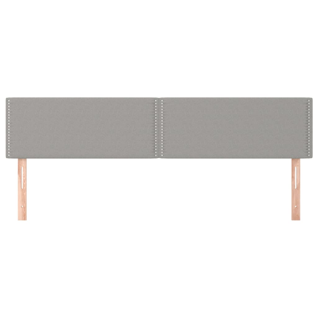 Têtes de lit 2 pcs Gris clair 90x5x78/88 cm Tissu - XIOS